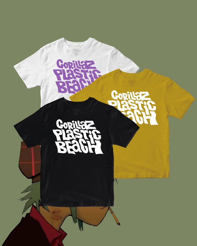 Camiseta Gorillaz | Plastic Beach (DTF) - imagem 1