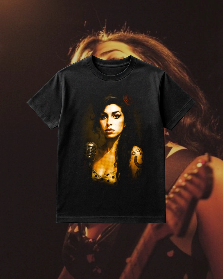 Camiseta Amy Winehouse (DTF Halftone) - imagem 1