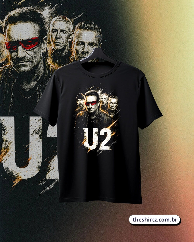 Camiseta U2 (DTF Halftone) - imagem 1