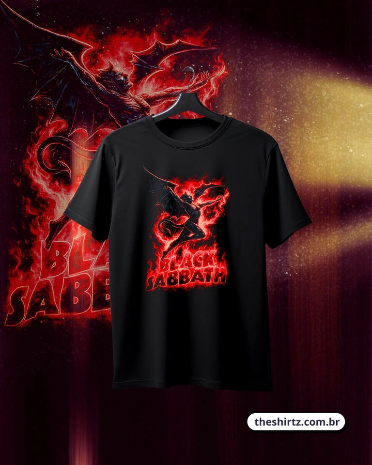 Camiseta Black Sabbath (DTF Halftone) - imagem 1