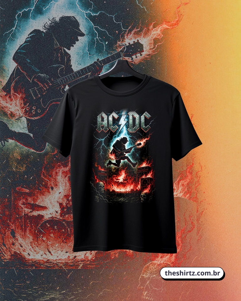 Camiseta ACDC (DTF Halftone) - imagem 1