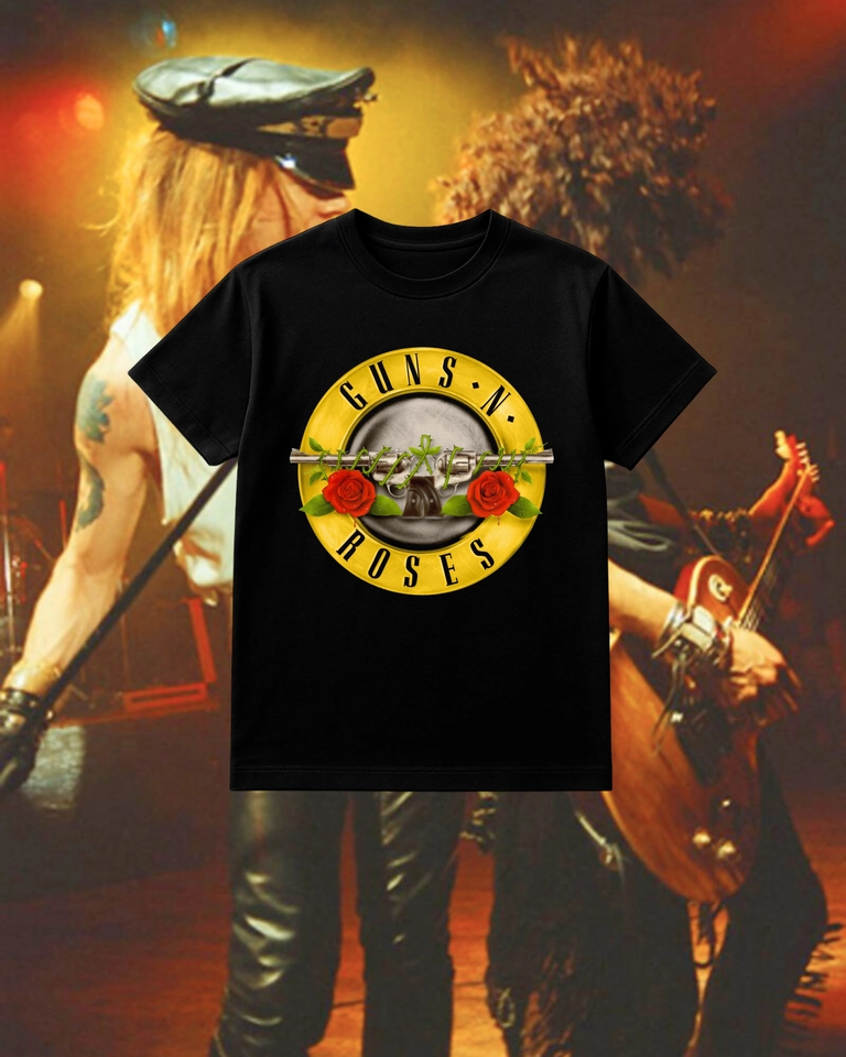 Camiseta Guns N Roses | Flowers (DTF) - imagem 1