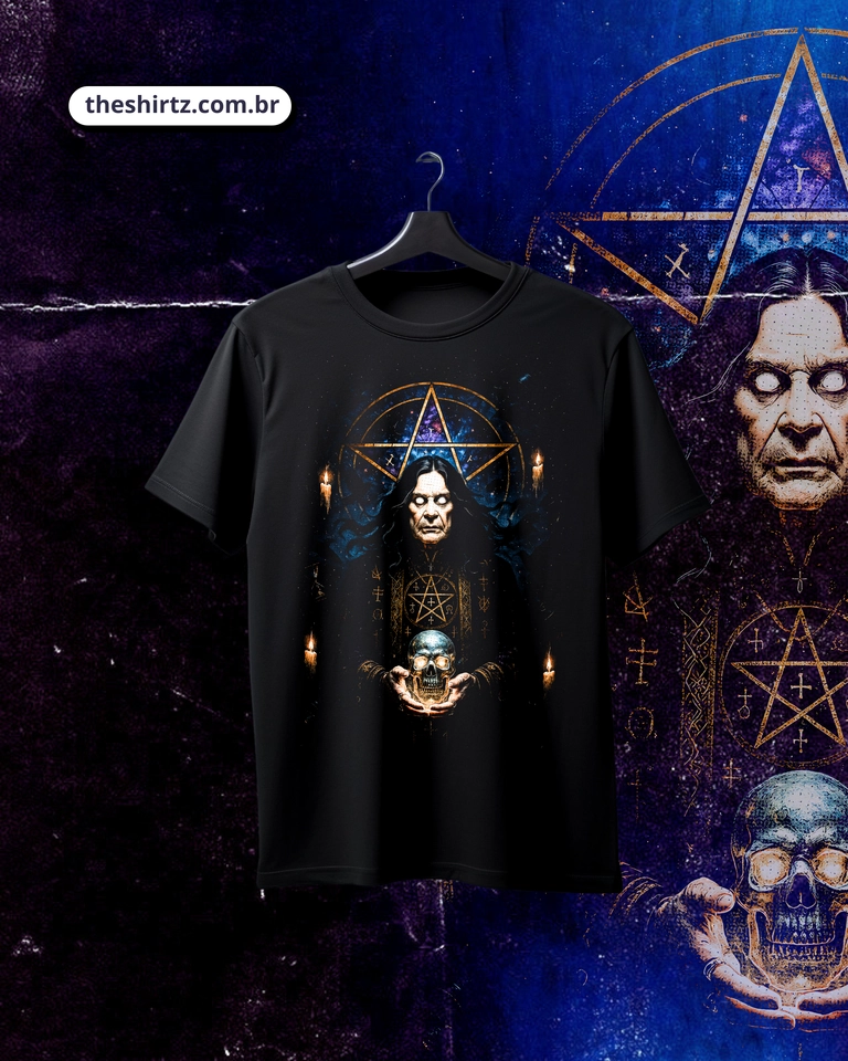 Camiseta Ozzy Skull (DTF Halftone) - imagem 1