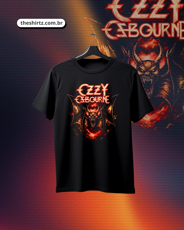 Camiseta Ozzy | Bat (DTF Halftone) - imagem 1