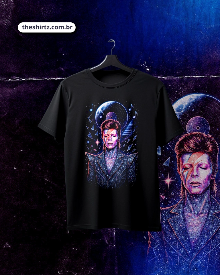 Camiseta David Bowie (DTF Halftone) - imagem 1