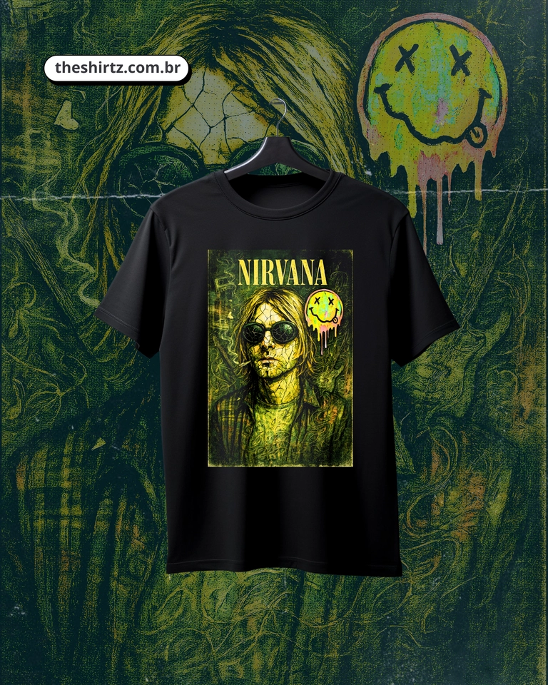 Camiseta Kurt Cobain (DTF Halftone) - imagem 1