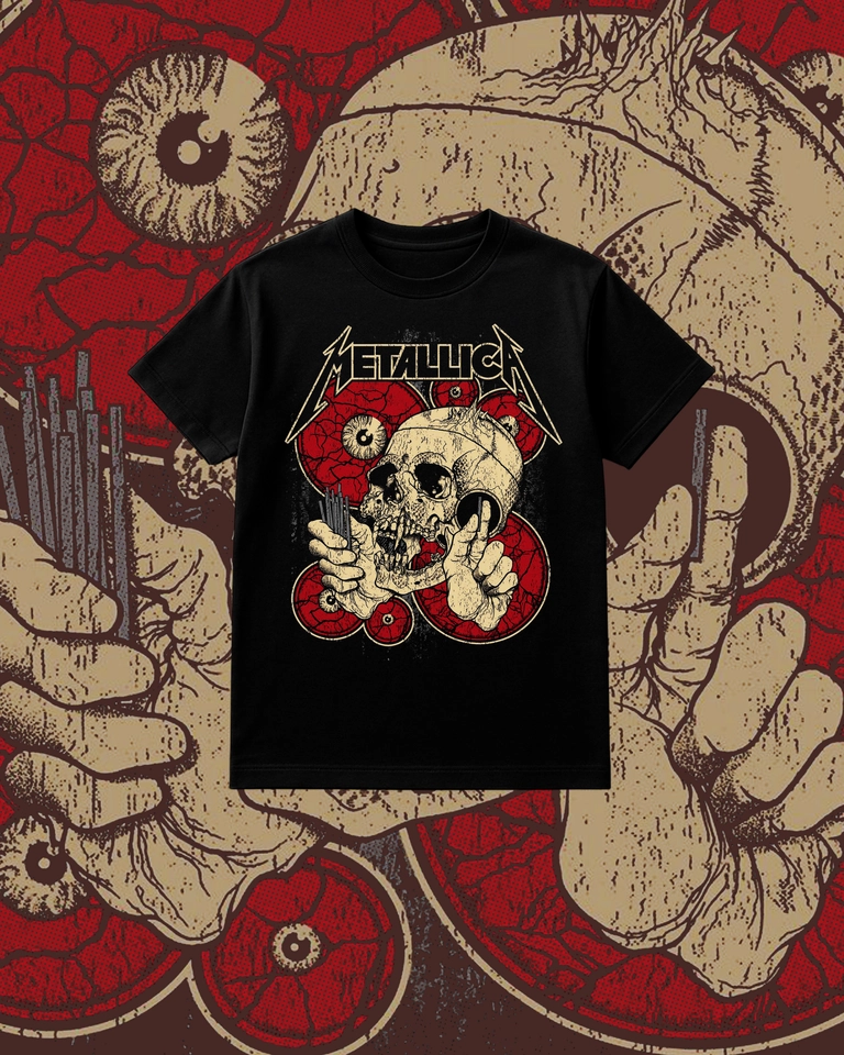 Camiseta Metallica Skull (DTF) - imagem 1