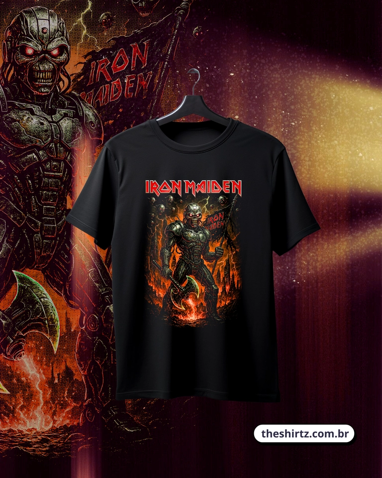 Camiseta Iron Maiden Soldier (DTF Halftone) - imagem 1