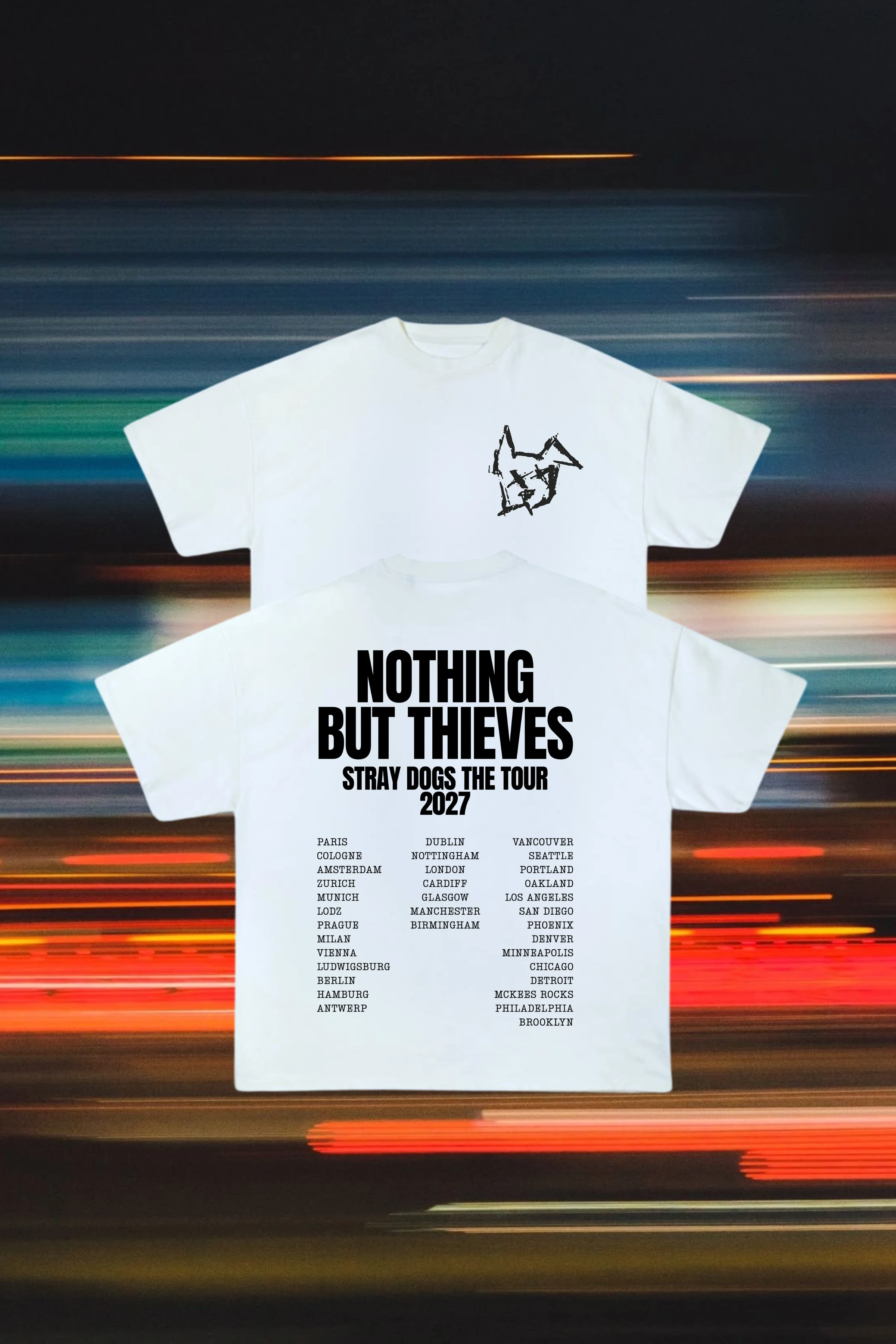 Camiseta Nothing But Thieves Tour (DTF) - 2