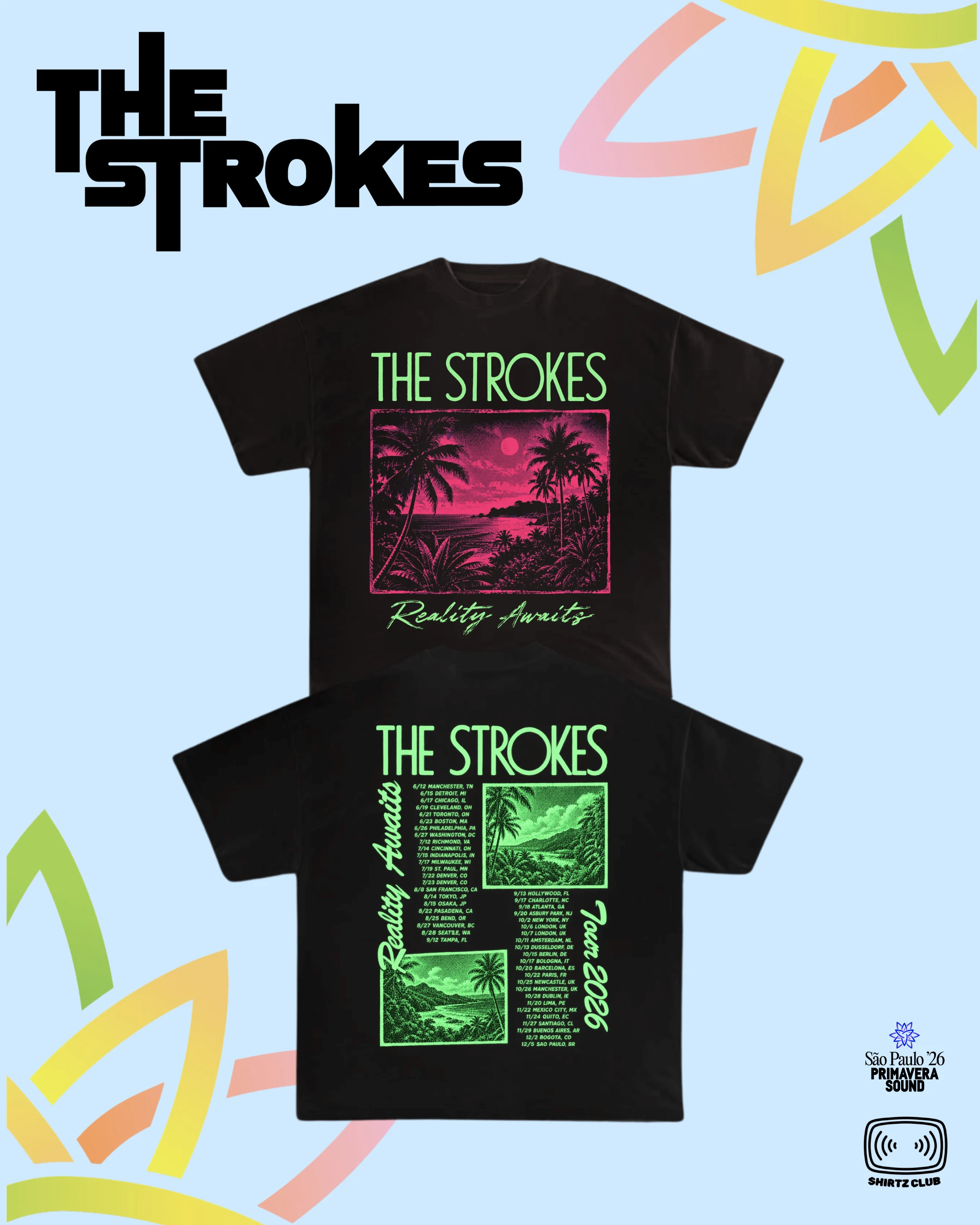 Camiseta The Strokes | Reality Tour 2026 - 1