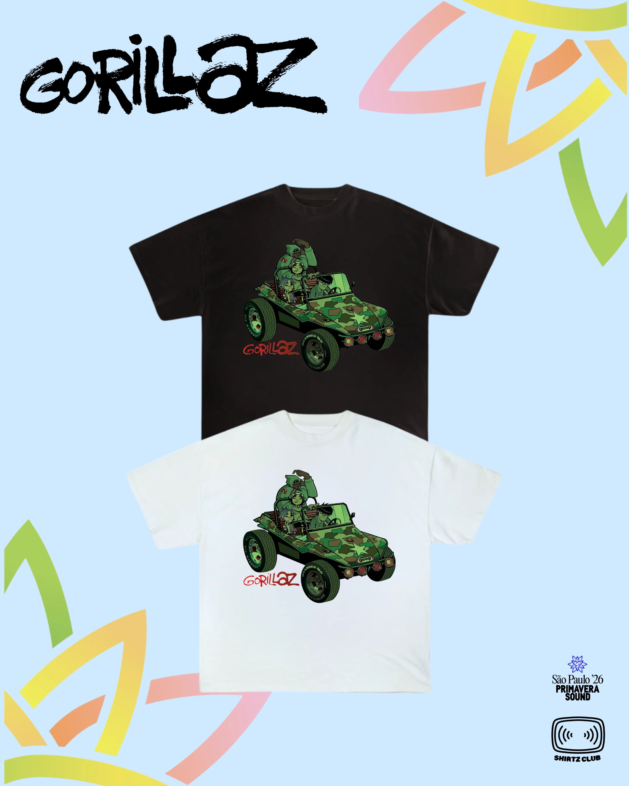 Camiseta Gorillaz | The Car - 1
