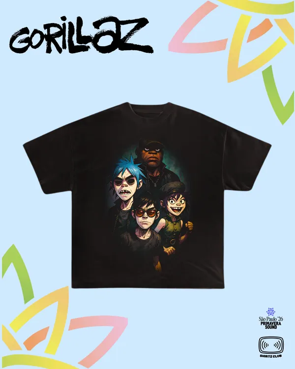 Camiseta Gorillaz | The Band in Color