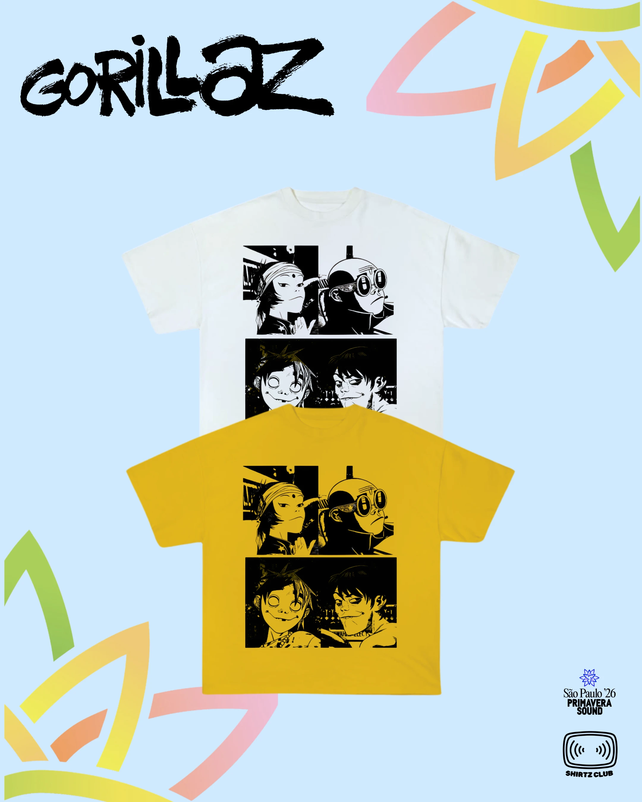 Camiseta Gorillaz | Mountain - 1