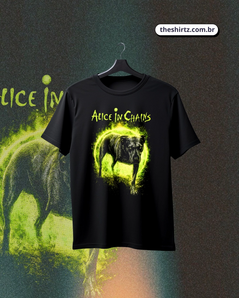 Camiseta Alice In Chains | Dog (DTF Halftone) - imagem 1