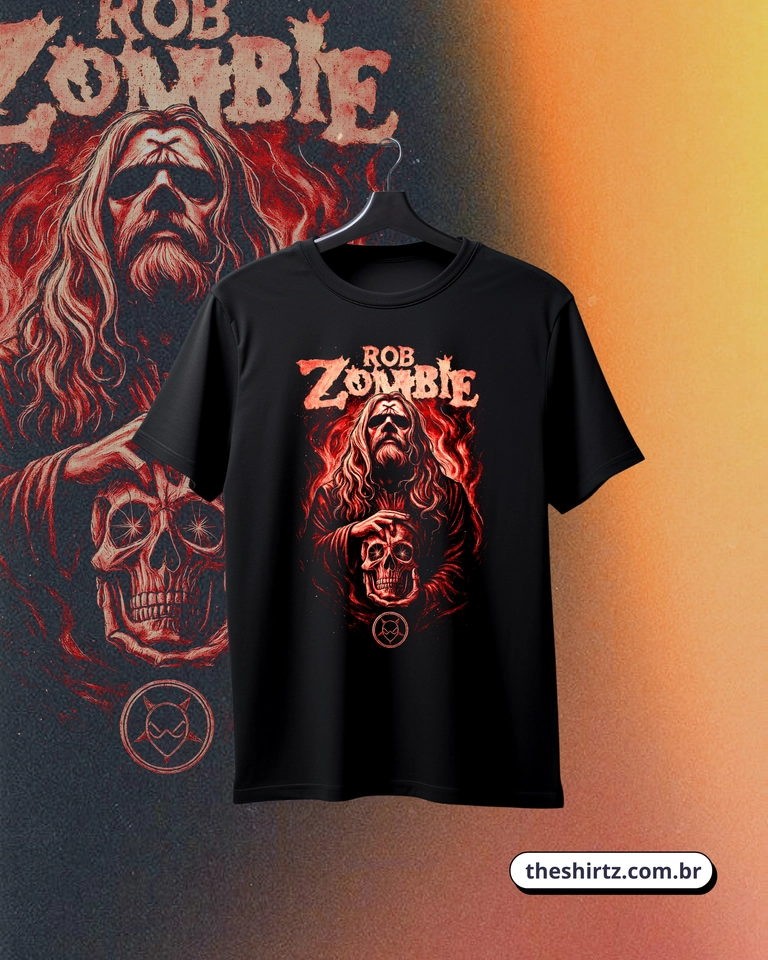 Camiseta Rob Zombie (DTF Halftone) - imagem 1