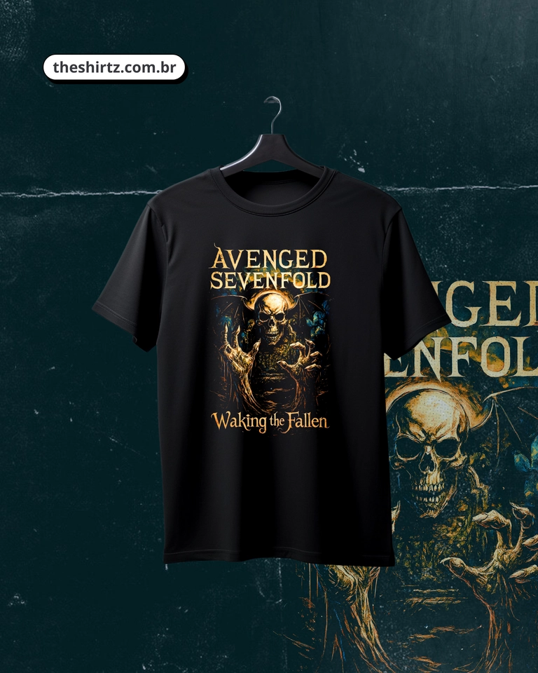 Camiseta Avenged Sevenfold Fallen (DTF Halftone) - imagem 1