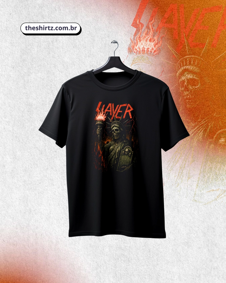 Camiseta Slayer Statue (DTF Halftone) - imagem 1