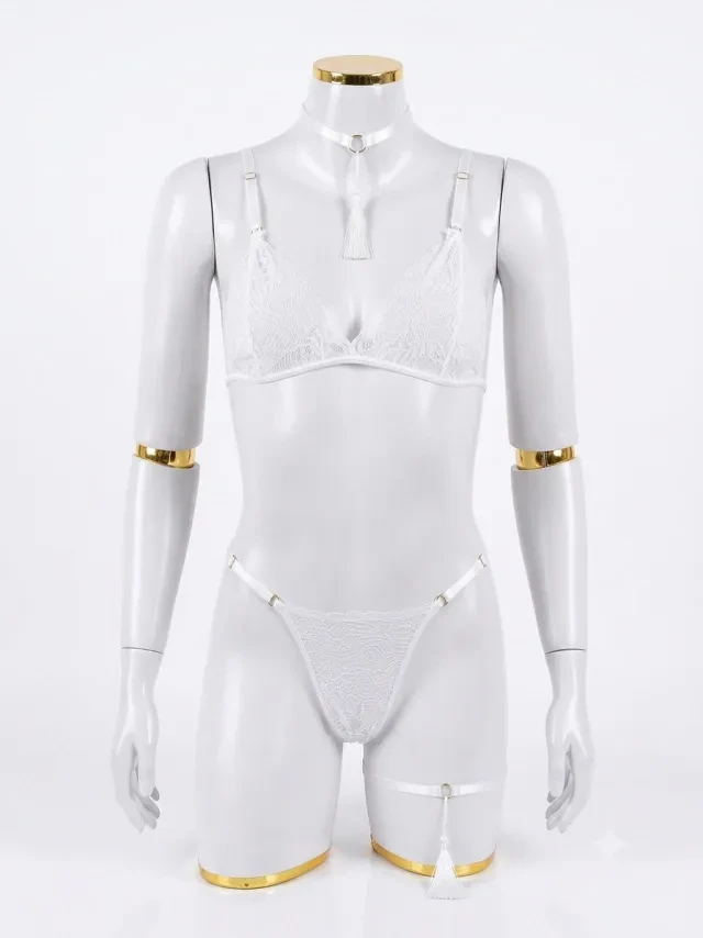 Conjunto Nádia com Persex Branco Veste P /M  - 1