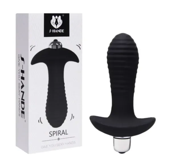 Plug Anal Spiral com Vibrador a Pilha 