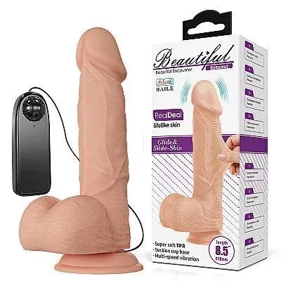 Prótese 21,8 x4,6 cm com Vibrador - 1