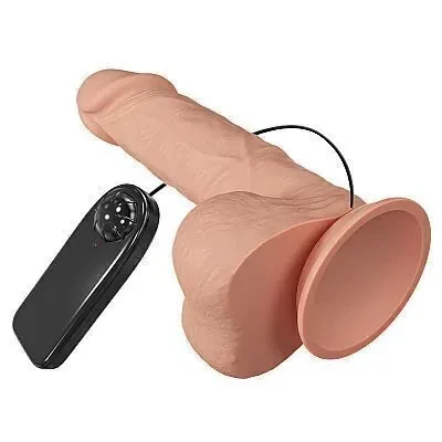 Prótese 21,8 x4,6 cm com Vibrador - 3