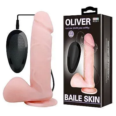 Prótese 19,5 x 4,5 cm com Vibrador 