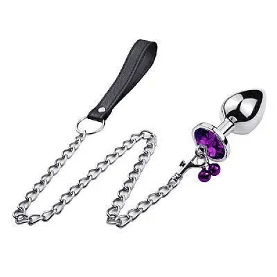 Plug  P com Corrente Roxo - 1