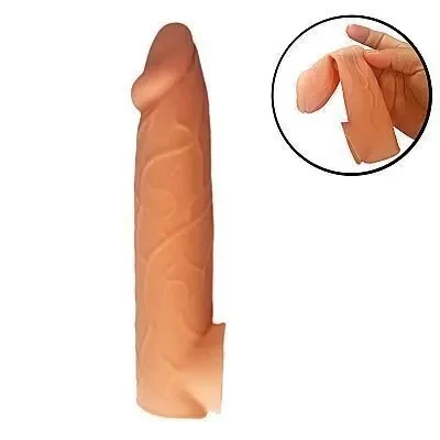 Capa Peniana 17,5 x 3,5 cm com Anel de Silicone  - 1