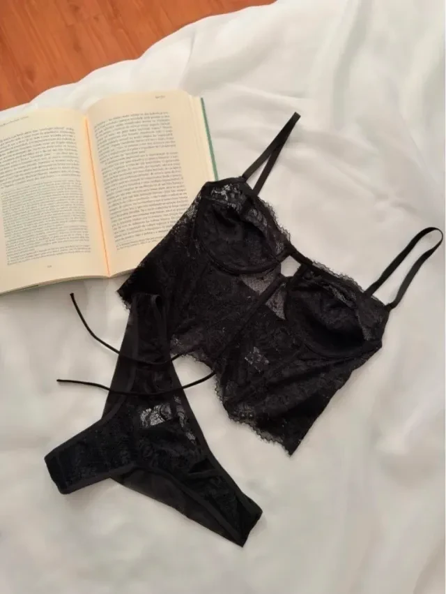 Conjunto Leblon Preto  TAM P e M  - 1