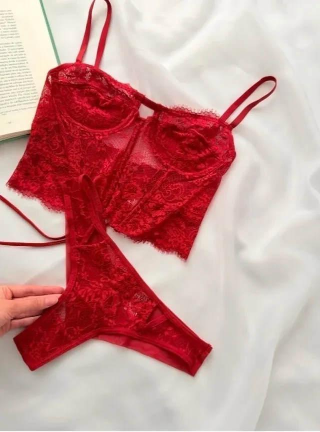 Conjunto Leblon Vermelho TAM P M e G  - 2