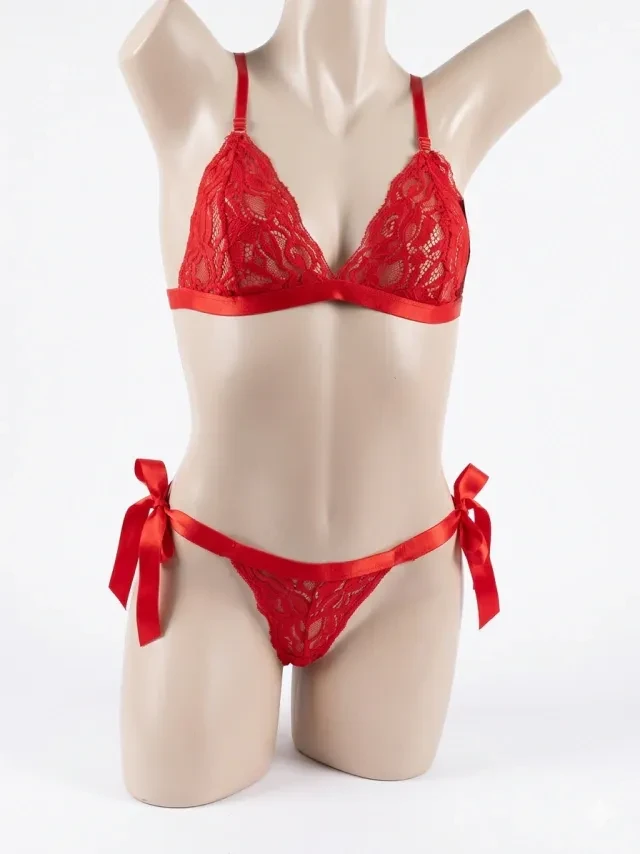 Conjunto Fitilho Vermelho Veste P e M   - 1
