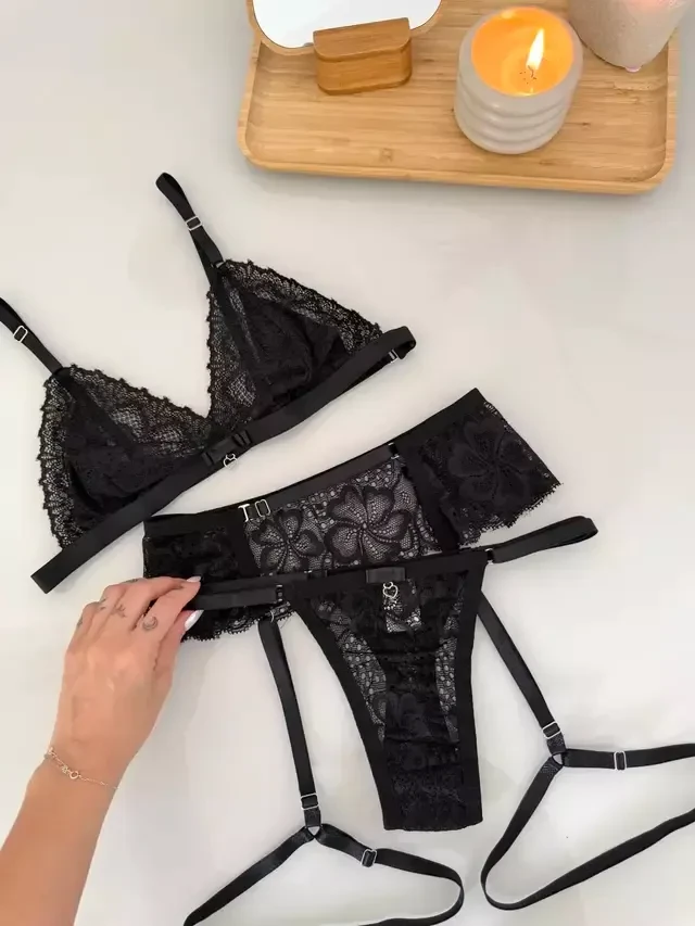 Conjunto Fabulosa Preto com Cinta TAM M e G  - 1