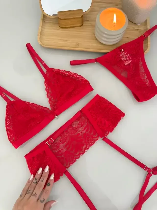 Conjunto Fabulosa Vermelho com Cinta TAM P M e G  - 1