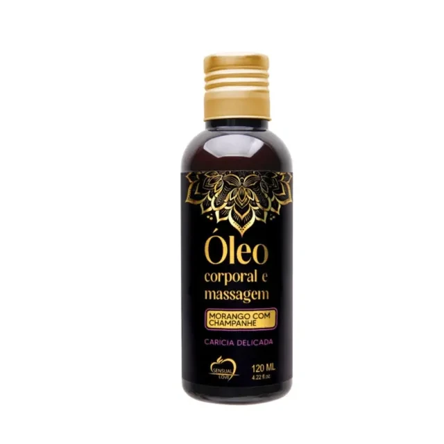 Óleo para Massagem Aromatizado Morango com Champanhe 120ml - 1