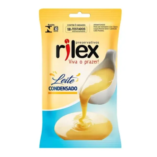Preservativo Rilex Aromatizado Leite Condensado 3uni
