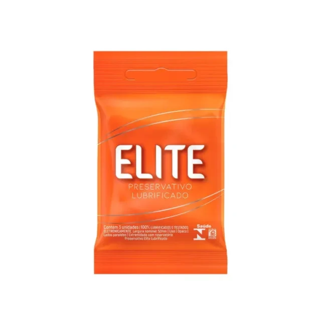 Preservativo Lubrificado Elite 3uni - 1