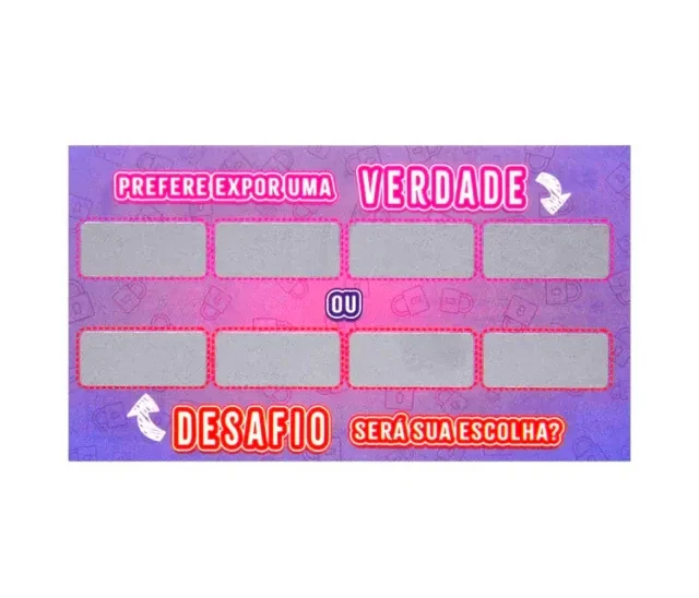 Raspadinha Verdade ou Desafio  - 1