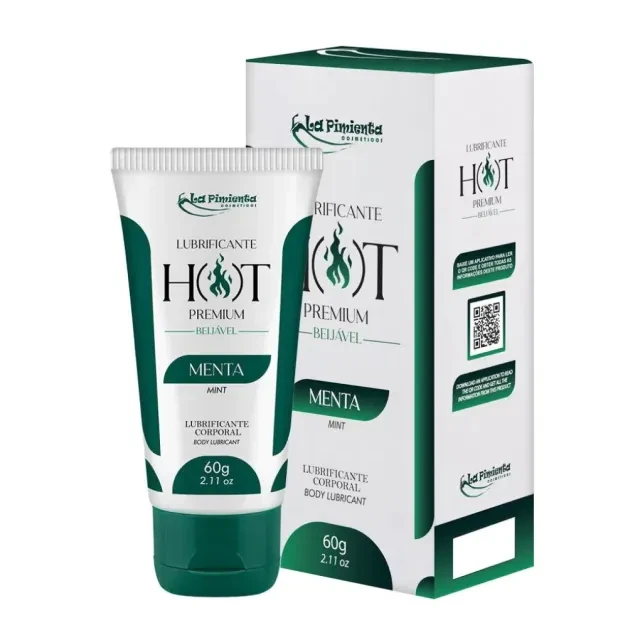 Lubrificante Beijável Hot Premium Menta 60g - 1