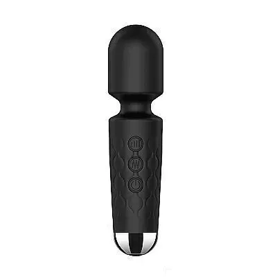 Vibrador Varinha Mágica Stacy Recarregável Preto