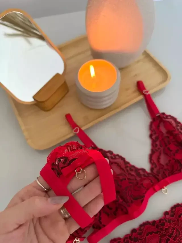 Conjunto Beijo Quente Vermelho TAM P M e G  - 8