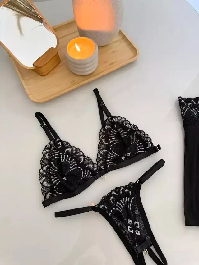 Conjunto Beijo Quente Preto  TAM G - 9