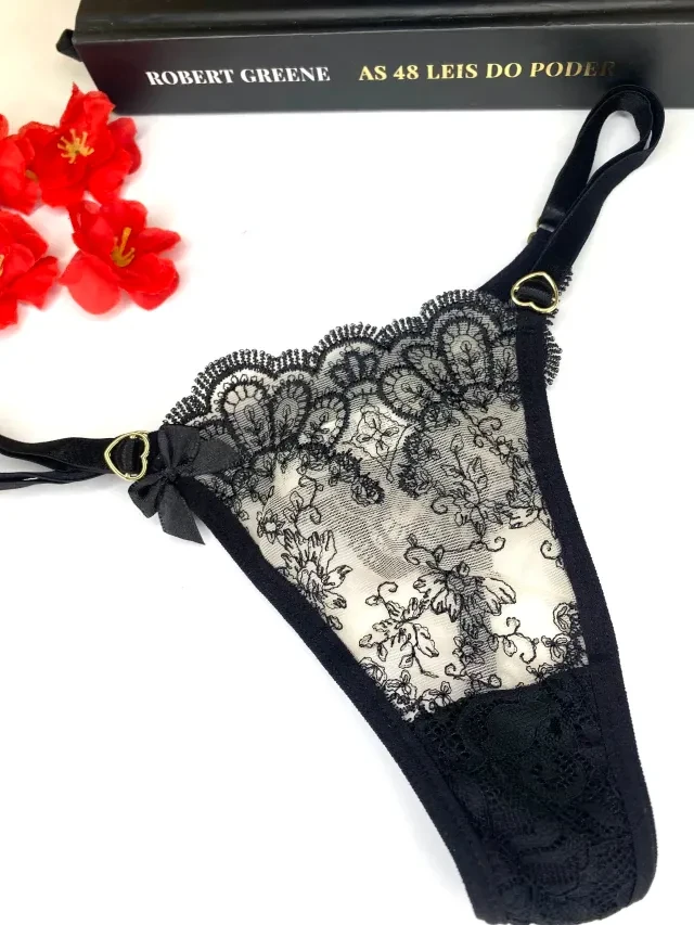 Calcinha Personalizável em Tule Bordado Veste do P ao G  - 1