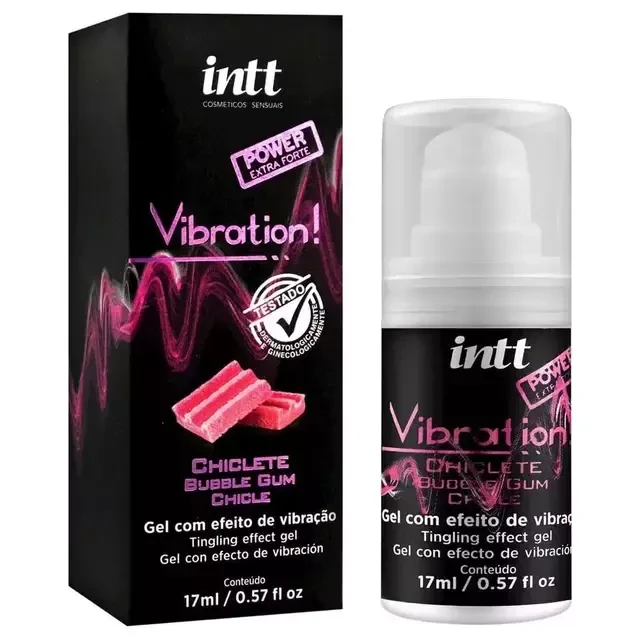 Excitante Unissex Vibrador Líquido Sabor Chiclete 17g - 1