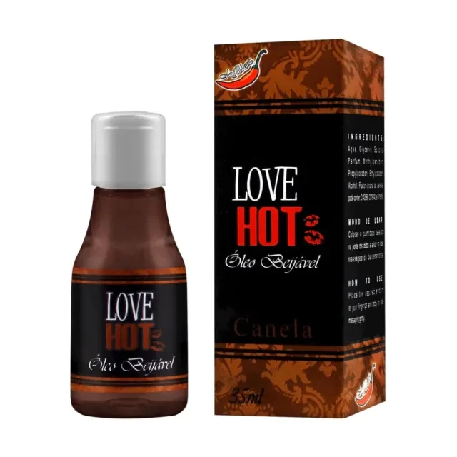 Óleo para Massagem Beijável Hot 🔥 Canela 35ml  - 1