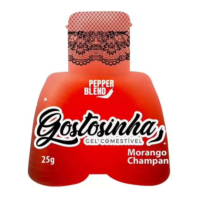 Gel Beijável Gostosinha Hot 🔥 Morango com Champagne 25g - 1