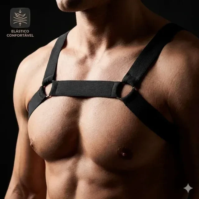 Kit Cueca Jockstrap + Harness Preto TAM Único  - 2