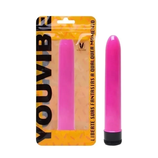 Vibrador Personal 17x2,8 cm Pink A Pilha  - 1
