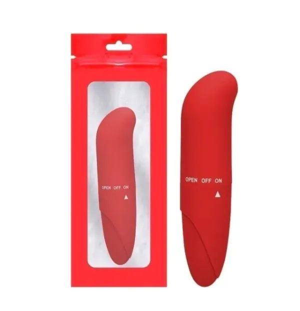 Vibrador Golfinho Ponto G Vermelho -Acompanha Pilha 