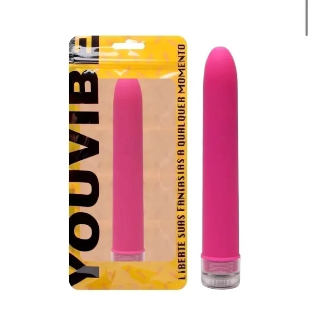 Vibrador Personal 17x2,5 cm Pink  A Pilha  - 1