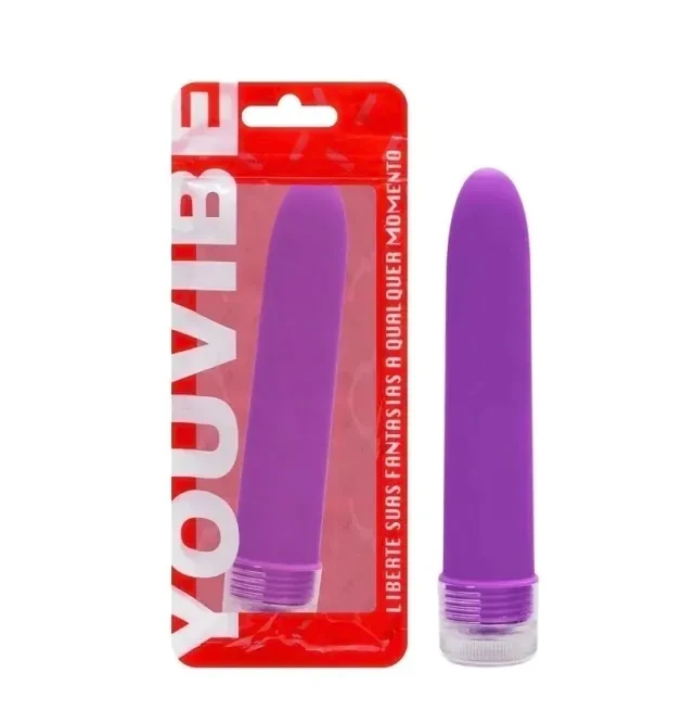 Vibrador Personal 13x2,5 cm Roxo A Pilha  - 1